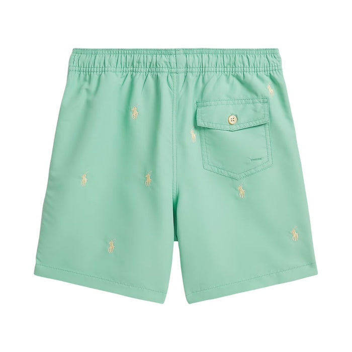 Pale Green All Over Pony Swim Shorts