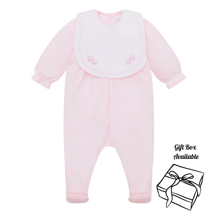 Pale Pink Babygrow & Bib