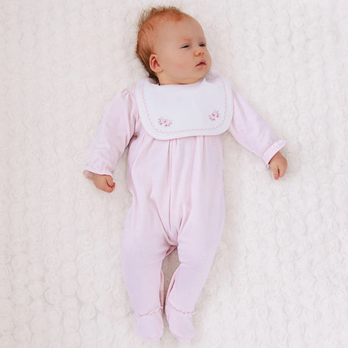 Pale Pink Babygrow & Bib