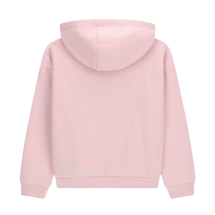 Pale Pink Diamanté Chain Logo Hoodie