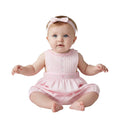 Pale Pink Smocked Romper & Headband