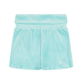 Pale Turquoise Fold Over Waist Shorts