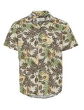 Palm Pattern Button Up - Forest