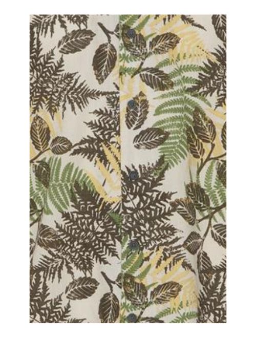 Palm Pattern Button Up - Forest