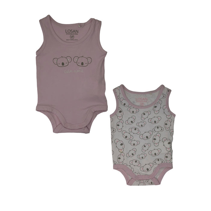 Pañaleros Manga Corta Para Bebé Niña "Calm Mood" Losan