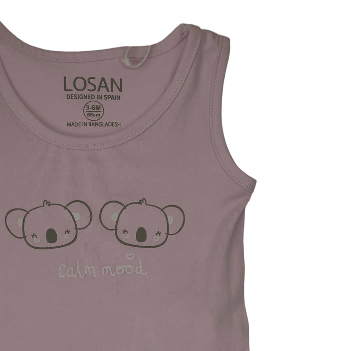 Pañaleros Manga Corta Para Bebé Niña "Calm Mood" Losan