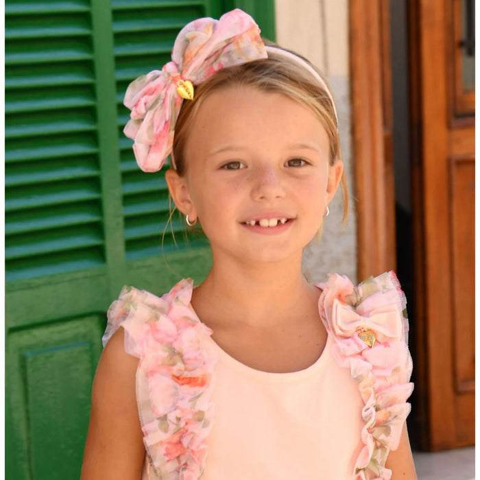 Peach Floral 'Gladys' Headband