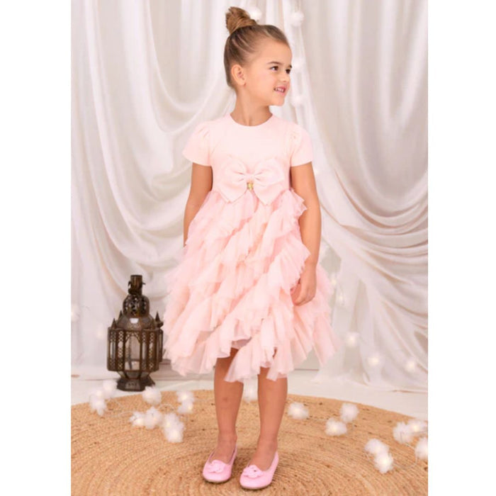 Peach 'Mille Feuille' Dress