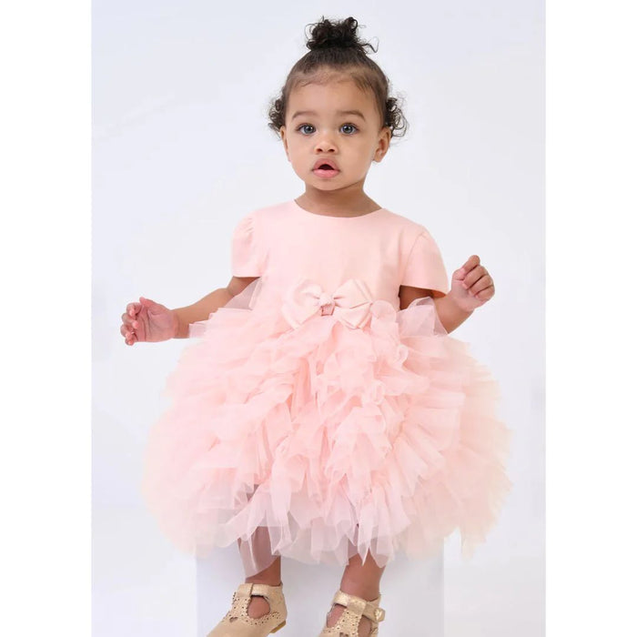 Peach 'Mille Feuille' Dress