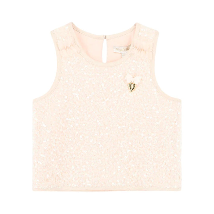 Peach Sequin 'Sinead' Skirt Set