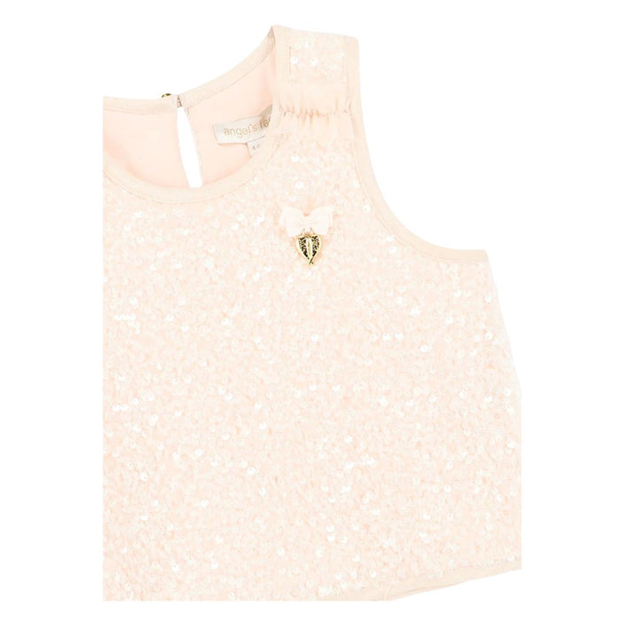 Peach Sequin 'Sinead' Skirt Set