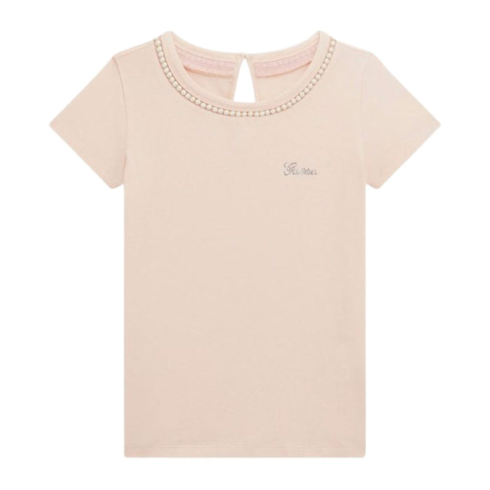 Peachy Pink Sequin Skirt & T-Shirt