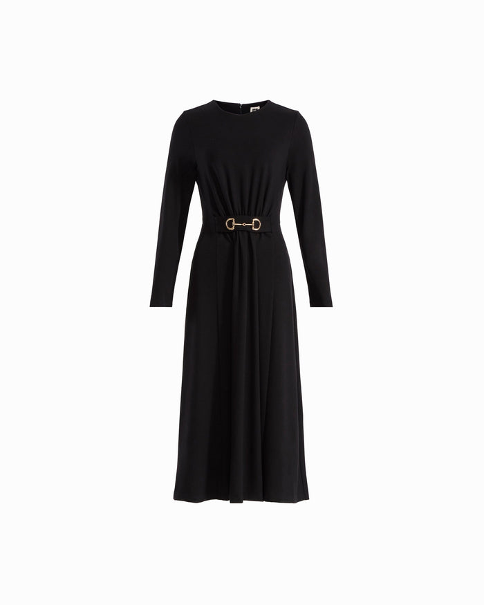 Anne Klein ANNE BLACK Petite Gathered Waist Midi Dress