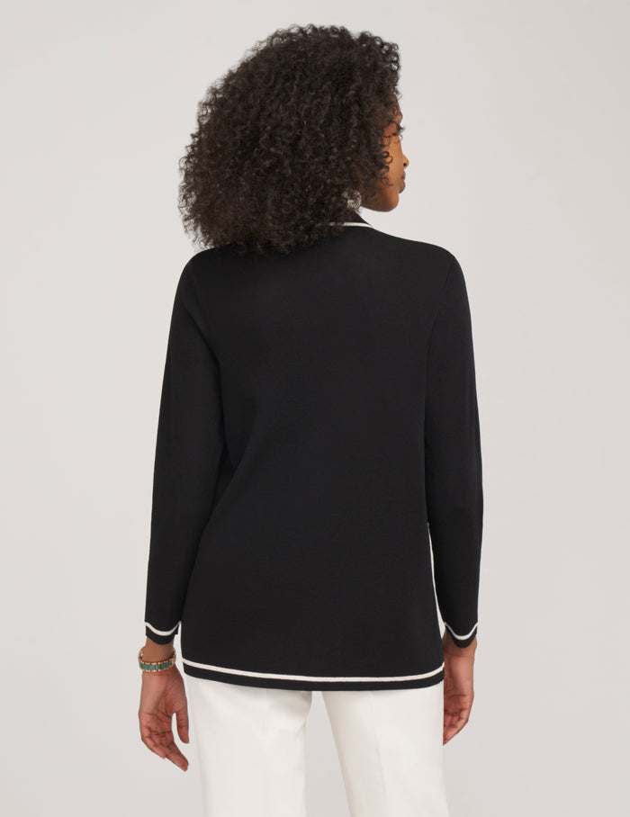 Anne Klein Petite Malibu Cardigan With Tipping
