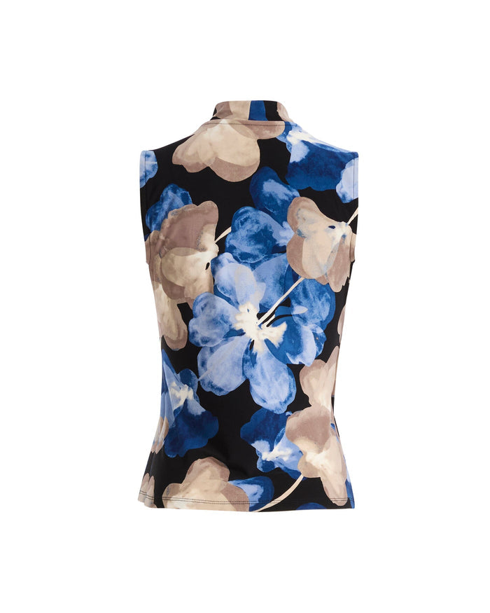 Anne Klein Petite Sleeveless Faux Wrap V-Neck Top