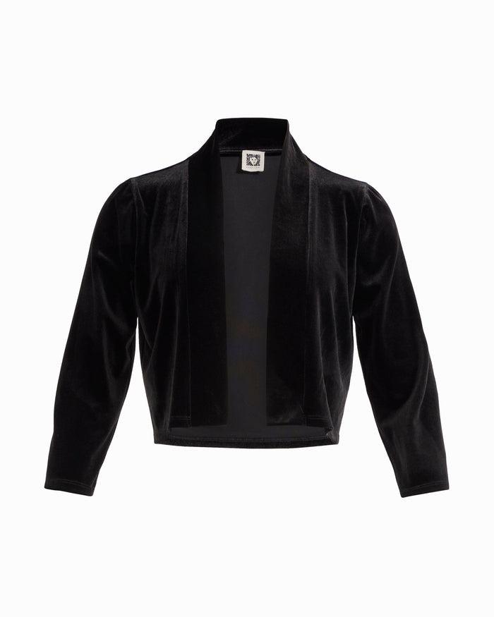 Anne Klein ANNE BLACK Petite Three-Quarter Sleeve Open Neck Knit Shrug