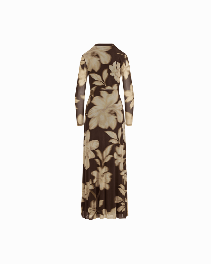 Anne Klein Petite Twist Front V-Neck Long Sleeve Maxi Dress