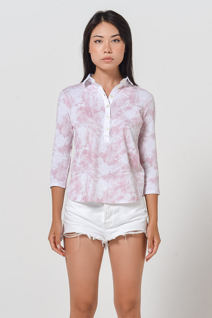 Pineapple-Print Polo Shirt - Bali