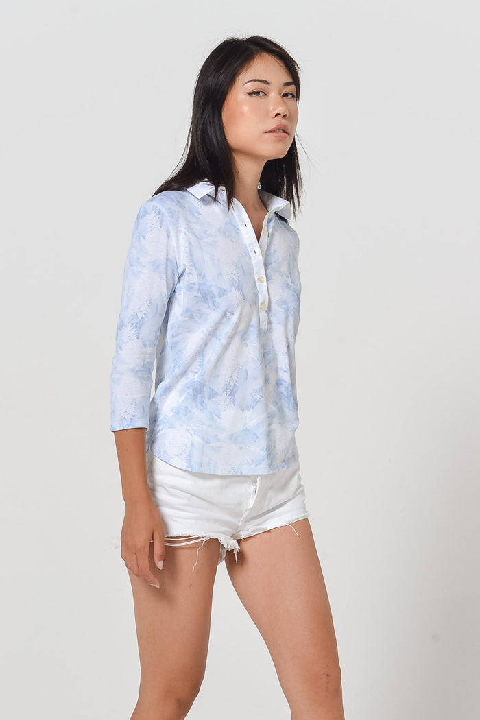 Pineapple-Print Polo Shirt - Fiji