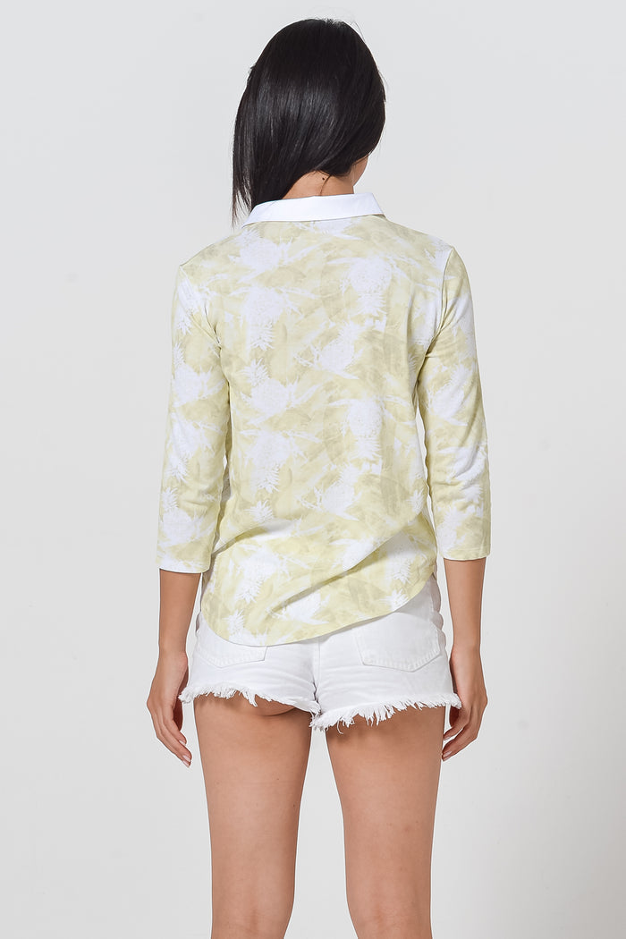 Pineapple-Print Polo Shirt - Moorea