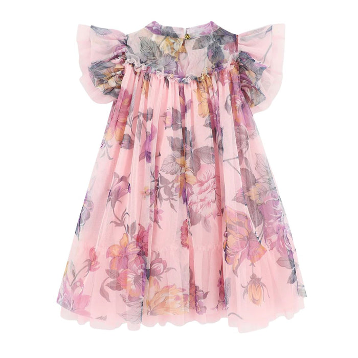 Pink Bold Floral Print Dress