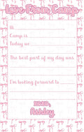 Pink Bows Personalized Fill in Notepad
