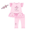 Pink Carousel Legging Set & Headband