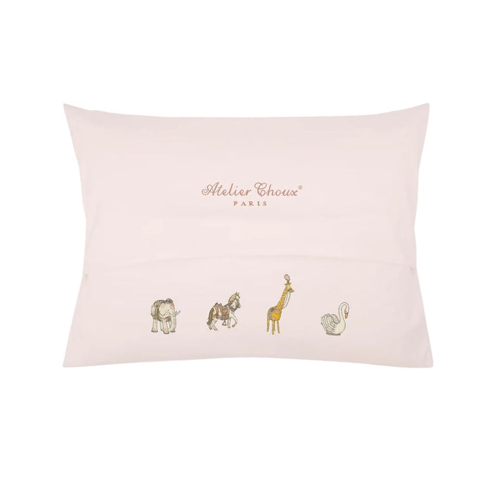 Pink Carousel Satin Cushion