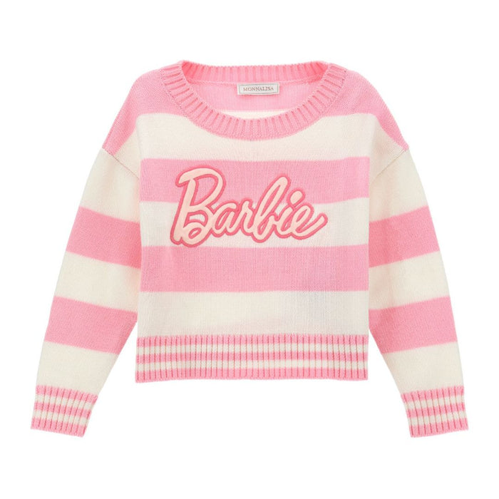 Pink & Cream Striped 'Barbie' Jumper