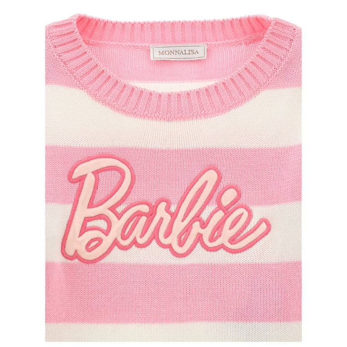 Pink & Cream Striped 'Barbie' Jumper