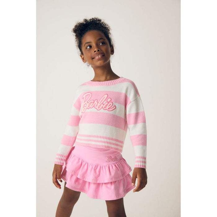 Pink & Cream Striped 'Barbie' Jumper