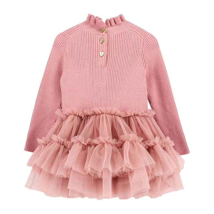 Pink 'Elin' Knitted Baby Dress