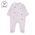 Pink Embroidered Bee Babygrow