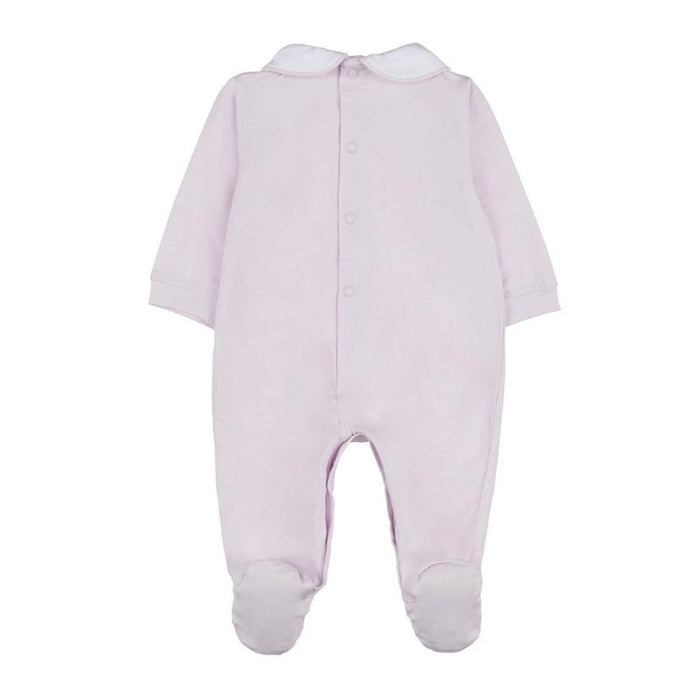 Pink Embroidered Bee Babygrow