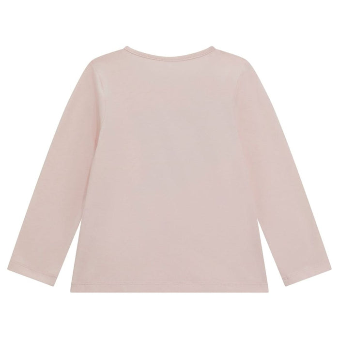 Pink Floral Logo LS T-Shirt