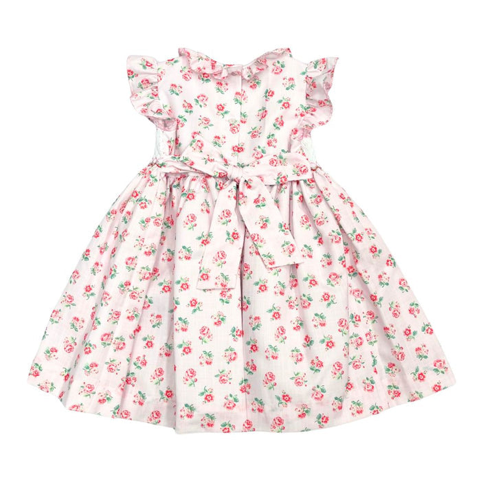 Pink Floral Smocked Dress