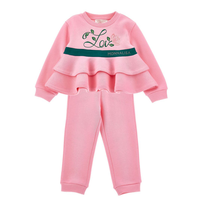 Pink Frilled "Love" Tracksuit