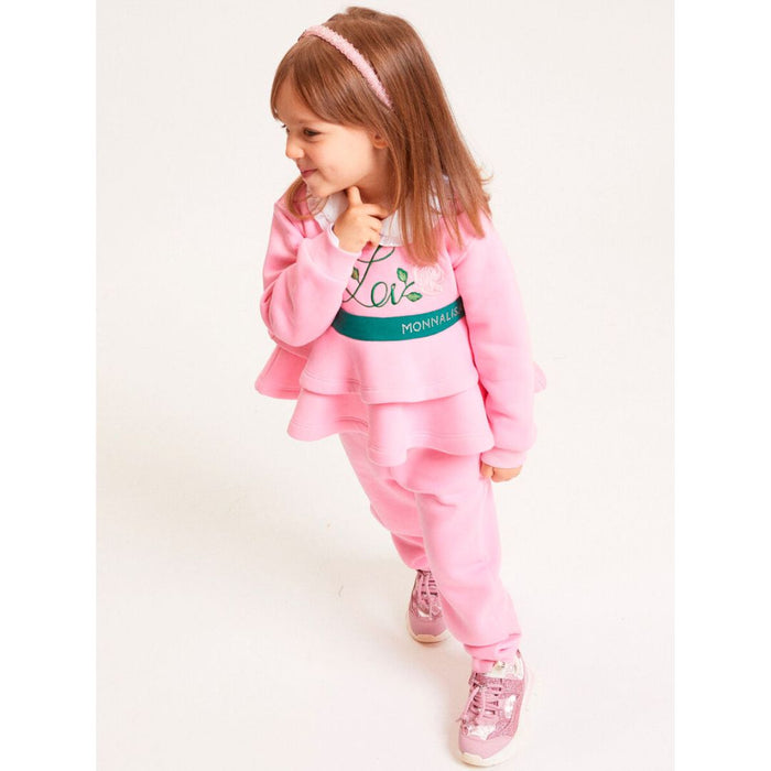 Pink Frilled "Love" Tracksuit
