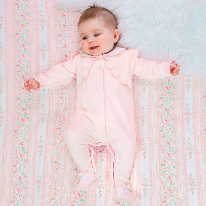 Pink Front Opening Babygrow