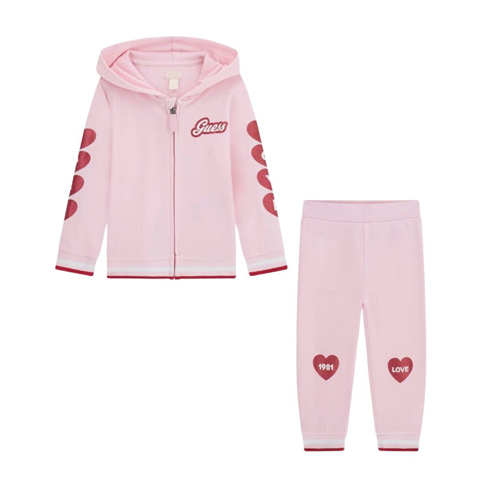 Pink Glitter Hearts Tracksuit