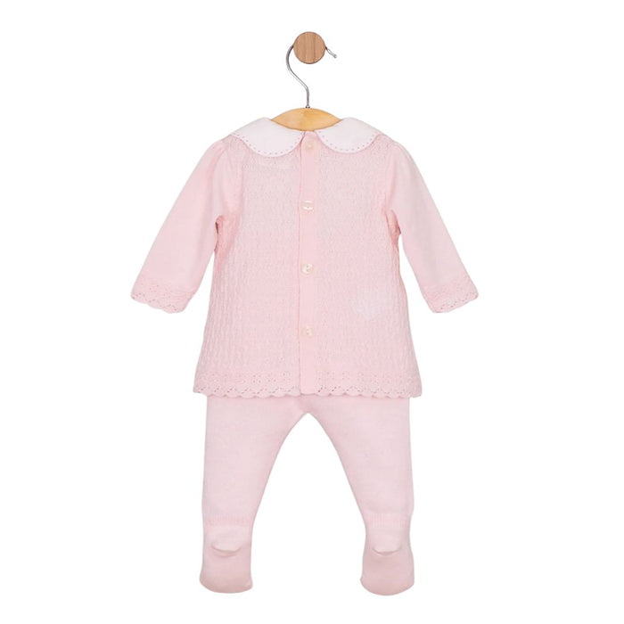 Pink Knitted 2 Piece & Hat