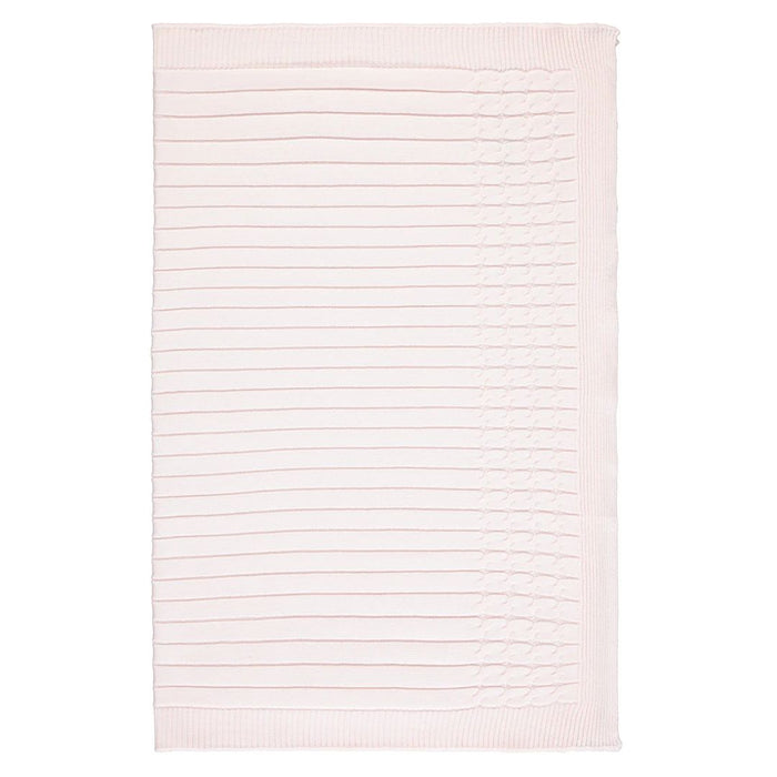 Pink Knitted Baby Blanket