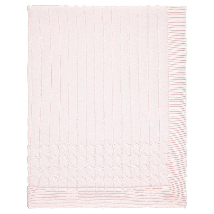 Pink Knitted Baby Blanket