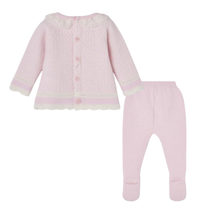 Pink Knitted Lace 2 Piece Set