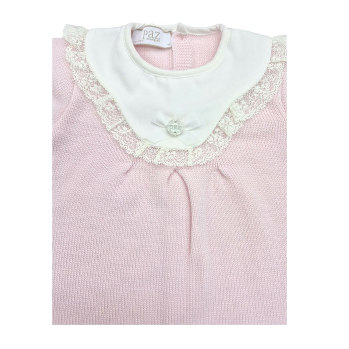 Pink Knitted Lace All In One