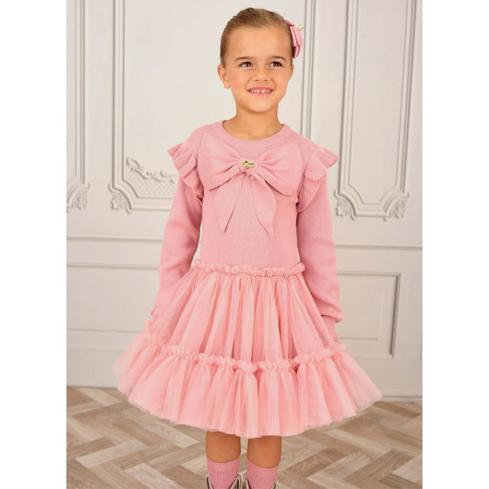 Pink Knitted & Tulle "Bliss" Dress