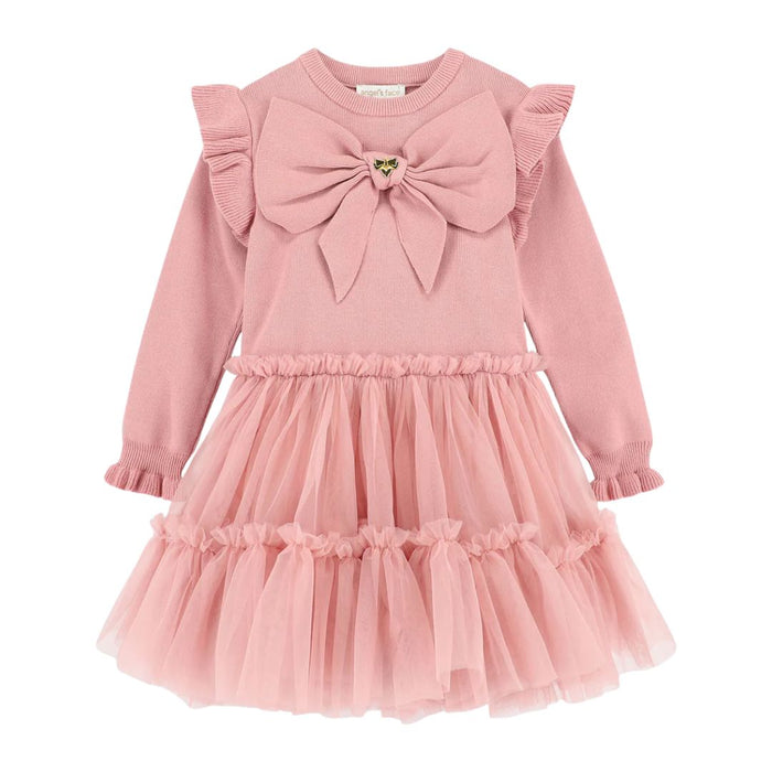 Pink Knitted & Tulle "Bliss" Dress