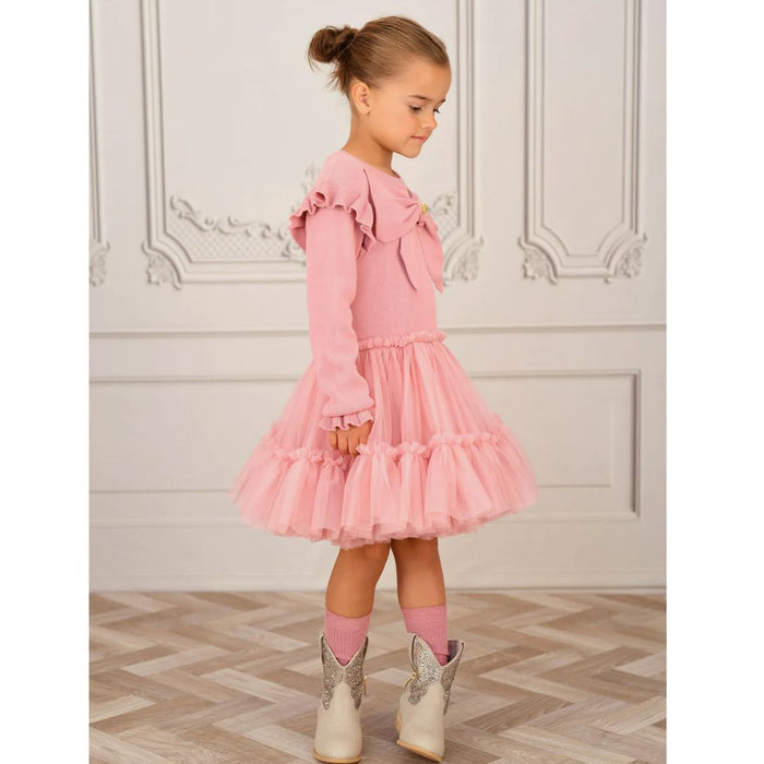Pink Knitted & Tulle "Bliss" Dress