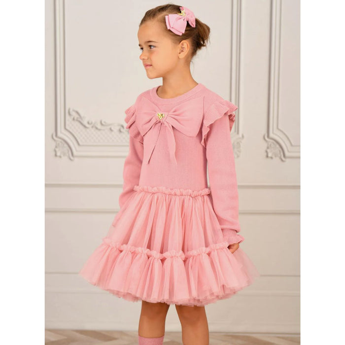Pink Knitted & Tulle "Bliss" Dress