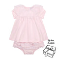 Pink Lace Frill Dress & Bloomers